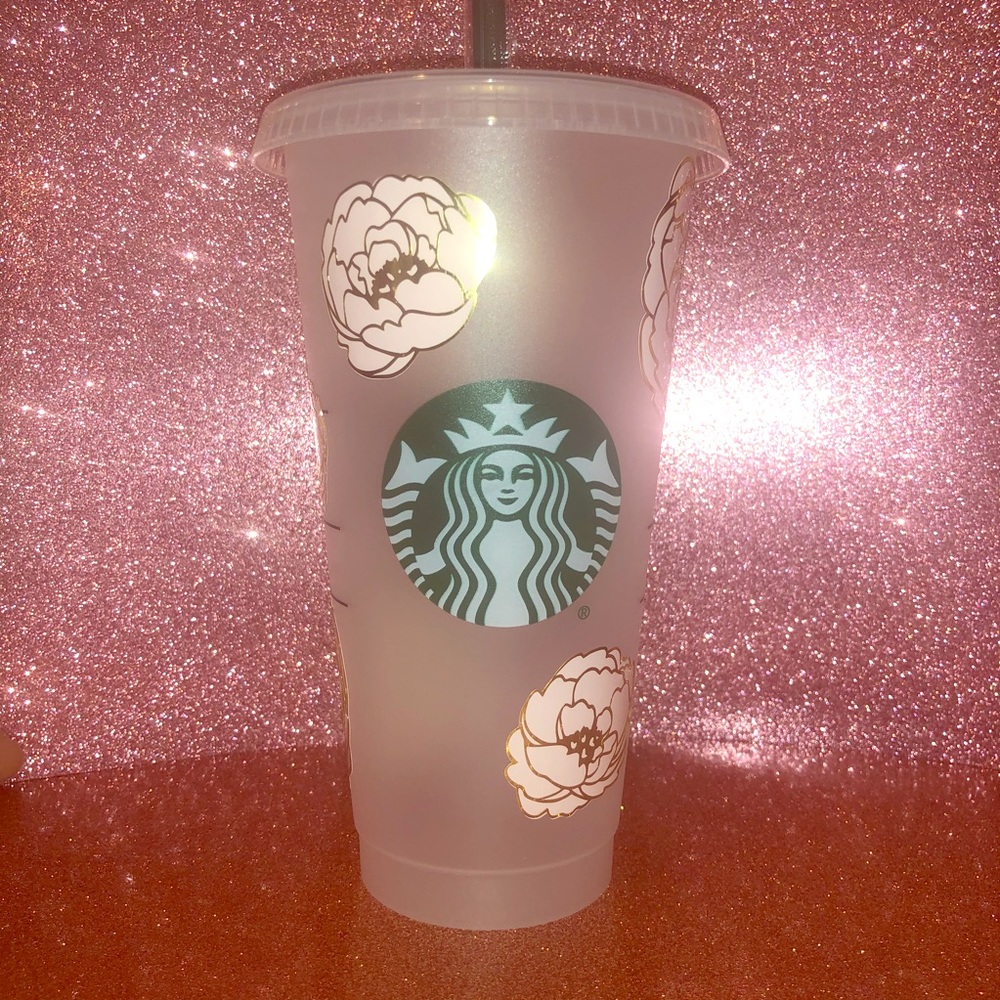Peony Starbucks cold tumbler